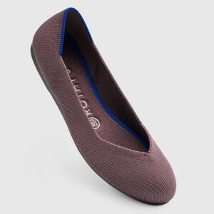 Rothy's The Flat Round Toe Slip On Knit Mink Mauve Flats Size 6.5